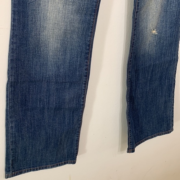 Mossimo Dark Wash Distressed Bootcut Jeans Size 15L - Picture 7 of 7